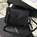 YSL Classic Medium Monogram Saint Laurent College Bag Black